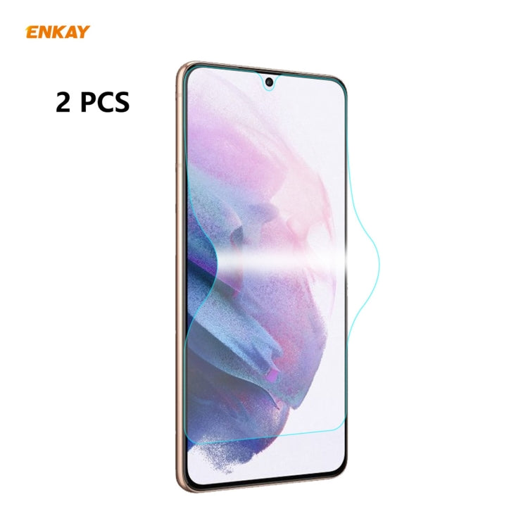 2 PZ ENKAY Hat-Prince 0.1mm 3D Full Screen Protector Pellicola idrogel a prova di esplosione, For Samsung Galaxy S21 5G, For Samsung Galaxy S21+ 5G, For Samsung Galaxy S21 Ultra 5G