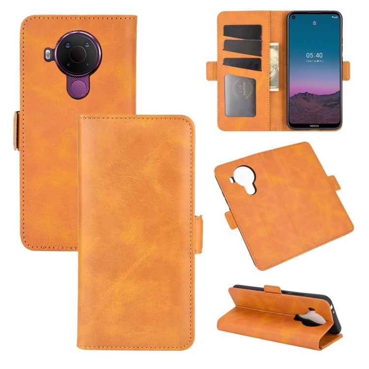 Per Nokia 5.4 Custodia in pelle a vibrazione orizzontale con fibbia magnetica a doppio lato con supporto, slot per schede e portafoglio, For Nokia 5.4