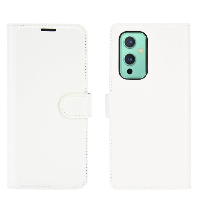 Per OnePlus 9 Litchi Texture Custodia protettiva a vibrazione orizzontale con supporto, slot per schede e portafoglio, For OnePlus 9