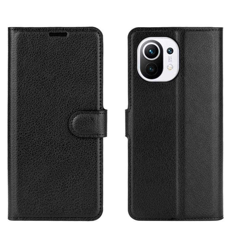Per Xiaomi Mi 11 Litchi Texture Custodia protettiva a vibrazione orizzontale con supporto, slot per schede e portafoglio, For Xiaomi Mi 11