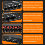 Amplificatore audio 4 ingressi e 2 uscite da 300 W per canale - immagine 10