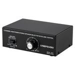 Amplificatore audio 2 ingressi e 1 uscita con controllo volume