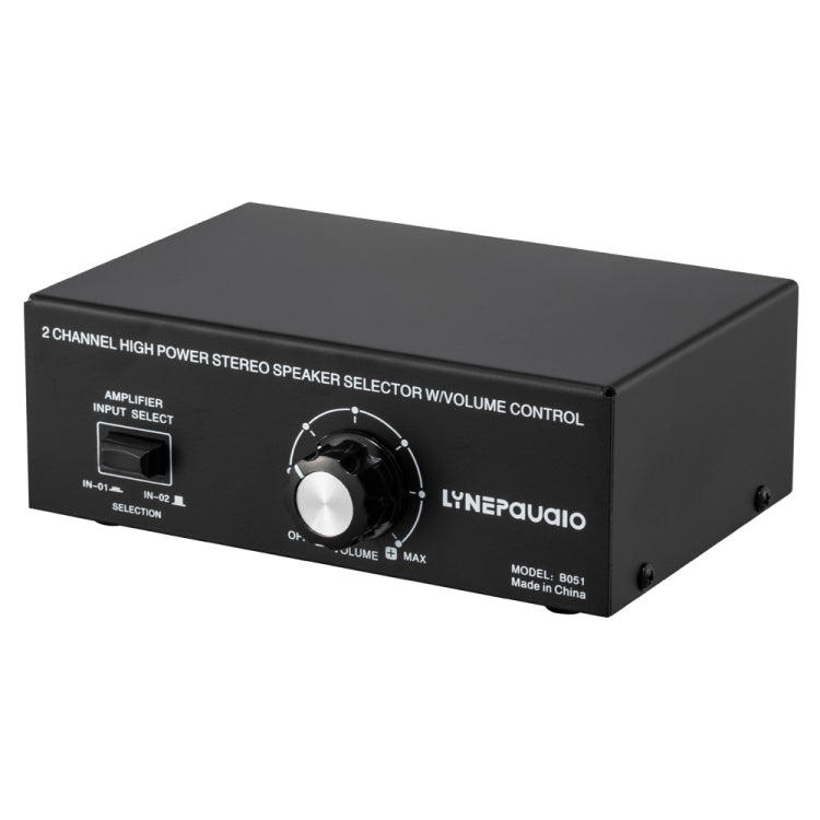 Amplificatore audio 2 ingressi e 1 uscita con controllo volume