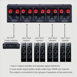 Distributore audio 1 ingresso e 4 uscite, fino a 300 W per canale - immagine 10
