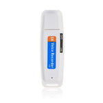 Registratore Vocale Digitale USB Portatile 32GB Ricaricabile