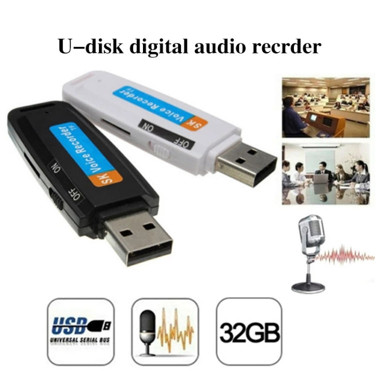 Registratore Vocale Digitale USB Portatile 32GB Ricaricabile