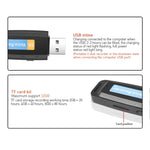 Registratore Vocale Digitale USB Portatile 32GB Ricaricabile