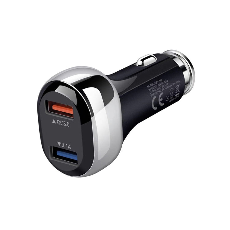 Caricabatterie auto 18W QC3.0 Dual USB universale