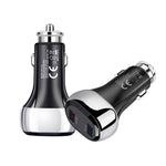 Caricatore auto 18W QC3.0 Dual USB con cavi Micro USB 1m