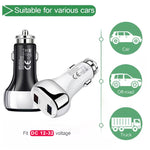 Caricatore auto 18W QC3.0 doppio USB con cavi 8 pin