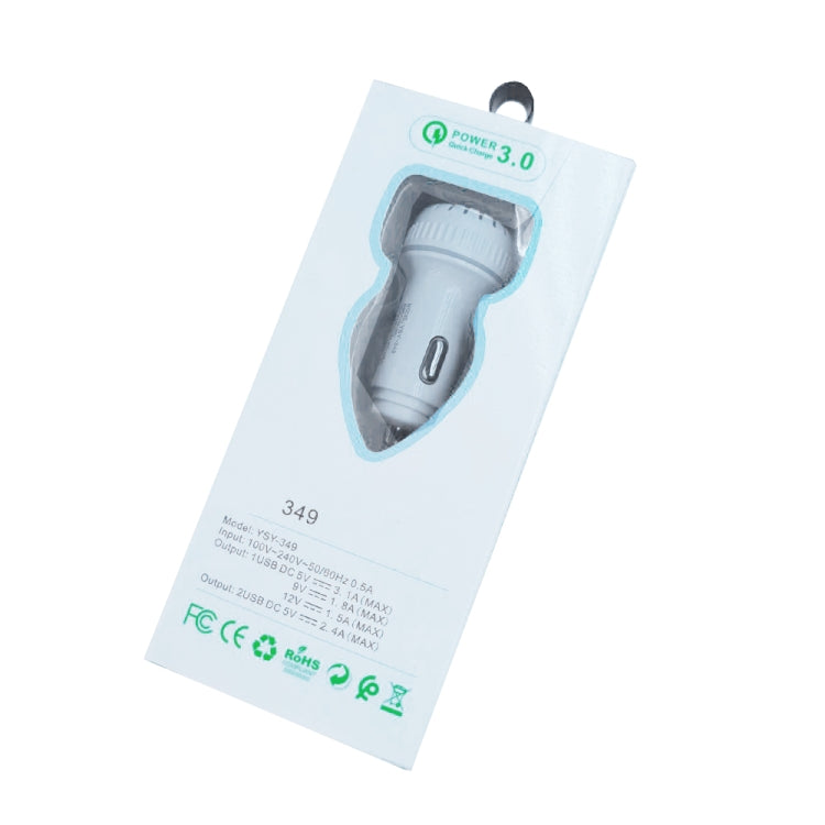 Caricabatteria auto doppia porta USB QC3.0 con cavo Micro USB 1m