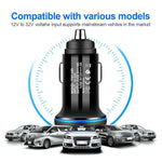 Caricabatteria auto doppia porta USB QC3.0 con cavo Micro USB 1m