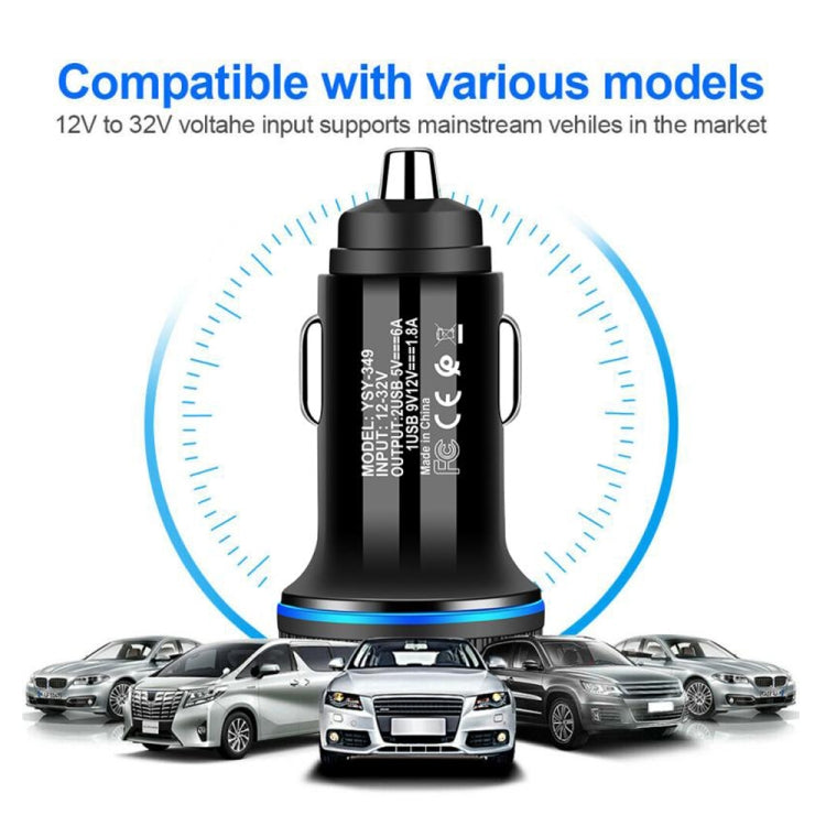 Caricabatteria auto doppia porta USB QC3.0 con cavo Micro USB 1m