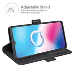 Per Alcatel 1S 2021/3L 2021 Custodia in pelle a vibrazione orizzontale con fibbia magnetica a doppio lato con supporto e slot per schede e portafoglio, For Alcatel 1S 2021/3L 2021