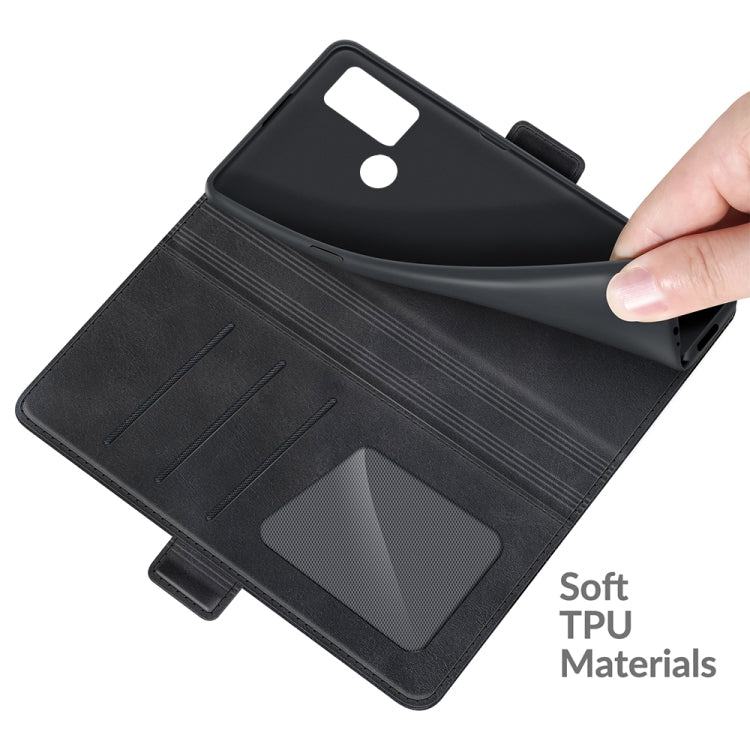 Per Alcatel 1S 2021/3L 2021 Custodia in pelle a vibrazione orizzontale con fibbia magnetica a doppio lato con supporto e slot per schede e portafoglio, For Alcatel 1S 2021/3L 2021