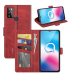 Per Alcatel 1S 2021/3L 2021 Custodia in pelle a vibrazione orizzontale con fibbia magnetica a doppio lato con supporto e slot per schede e portafoglio, For Alcatel 1S 2021/3L 2021