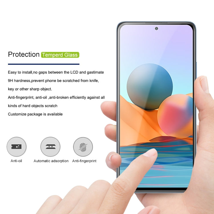 mocolo 0.33mm 9H 2.5D Full Glue Pellicola in vetro temperato, For Xiaomi Redmi Note 10 Pro / Note10 Pro Max, For Xiaomi Redmi Note10 / Note 10s