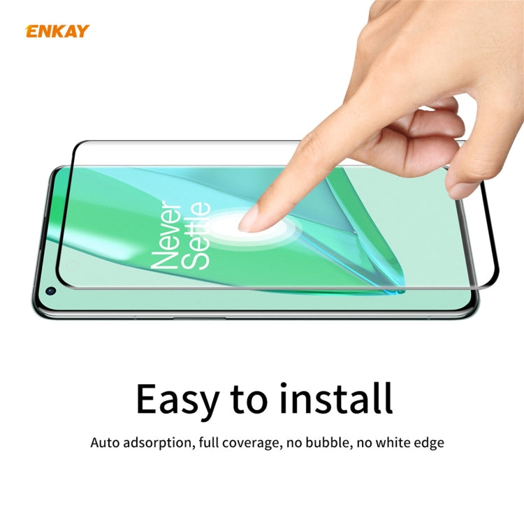 Per OnePlus 9 Pro ENKAY Hat-Prince 0.26mm 9H 3D Pellicola in vetro temperato curvo a schermo intero a prova di esplosione, 1 PCS, 2 PCS, 5 PCS