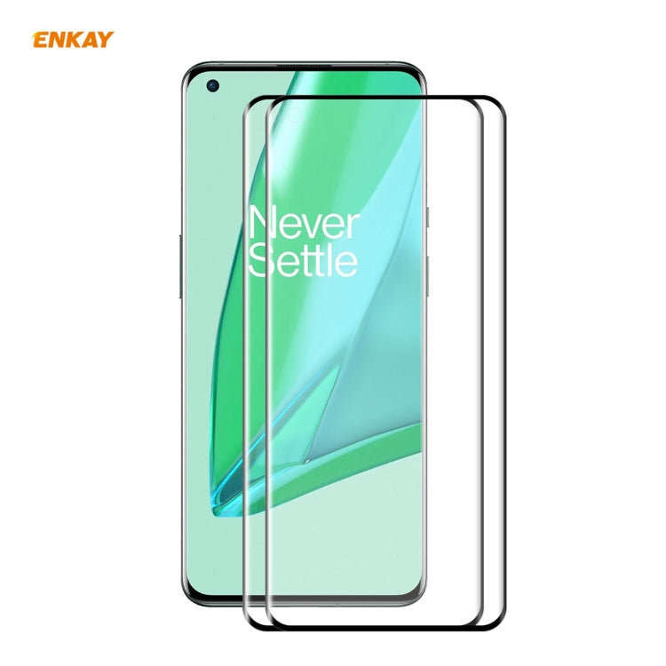 Per OnePlus 9 Pro ENKAY Hat-Prince 0.26mm 9H 3D Pellicola in vetro temperato curvo a schermo intero a prova di esplosione, 1 PCS, 2 PCS, 5 PCS