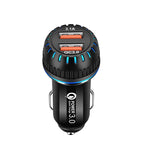 Caricabatteria auto USB doppia porta QC3.0 con cavo Type-C 1m