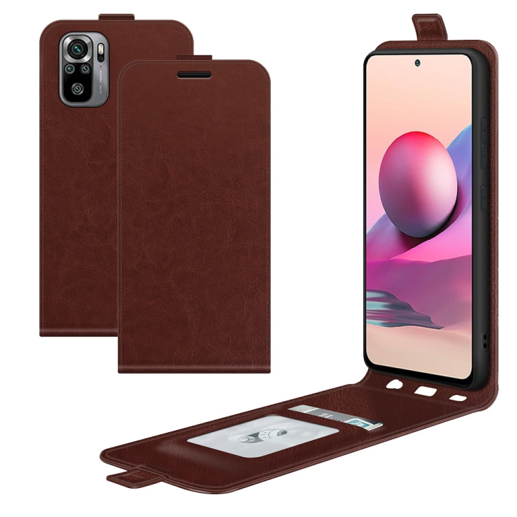 Per Xiaomi Redmi Note 10S R64 Texture Custodia protettiva in pelle a vibrazione verticale singola con slot per schede e cornice per foto, For Xiaomi Redmi Note 10S