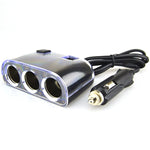Adattatore splitter accendisigari auto 3 prese USB doppio