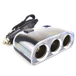Adattatore splitter accendisigari auto 3 prese USB doppio