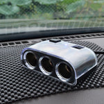 Adattatore splitter accendisigari auto 3 prese USB doppio