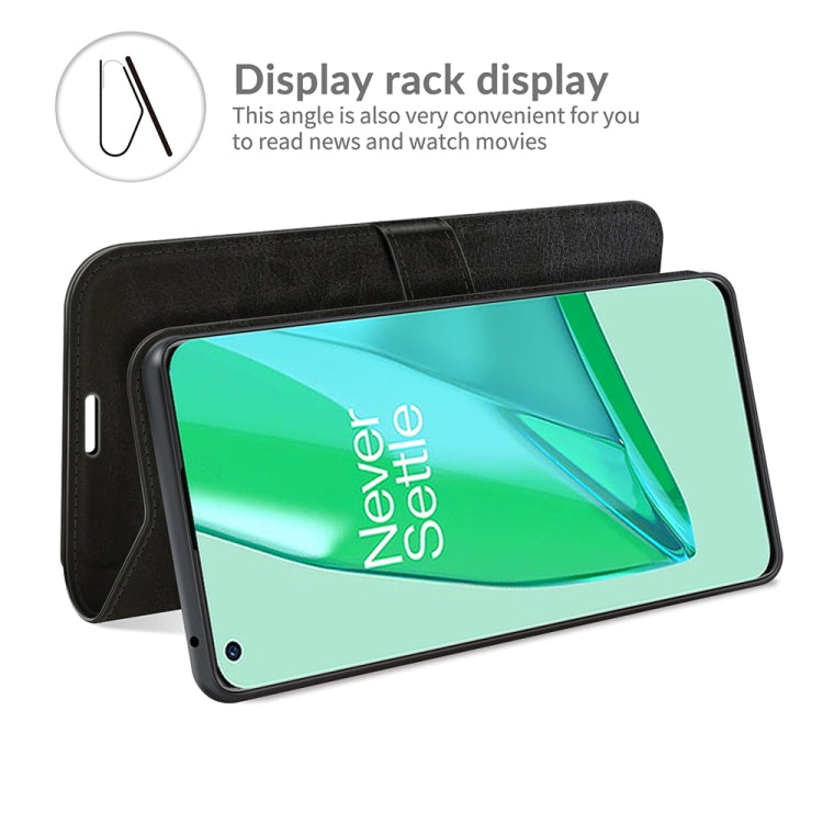 Per OnePlus 9 Pro R64 Texture Custodia protettiva a ribalta orizzontale singola con supporto e slot per schede e portafoglio e cornice per foto, For OnePlus 9 Pro