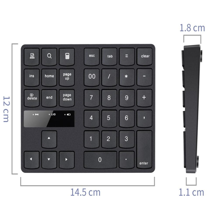 Tastierino numerico wireless USB 2.4G 35 tasti ricaricabile