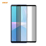 5 PZ ENKAY Hat-Prince Full Glue 0.26mm 9H 2.5D Pellicola a copertura totale in vetro temperato, For Sony Xperia 10 III (5 PCS), For Sony Xperia 1 III (5 PCS), For Motorola Moto G10 / G20 / G30(5 PCS), For Motorola Moto G100 / G 5G Plus(5 PCS)