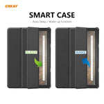 ENKAY Smart Case in pelle PU + plastica con supporto a tre pieghe per Amazon Fire HD 10/10 Plus (2021), For Amazon Fire HD 10 / 10 Plus (2021)