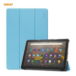 ENKAY Smart Case in pelle PU + plastica con supporto a tre pieghe per Amazon Fire HD 10/10 Plus (2021), For Amazon Fire HD 10 / 10 Plus (2021)