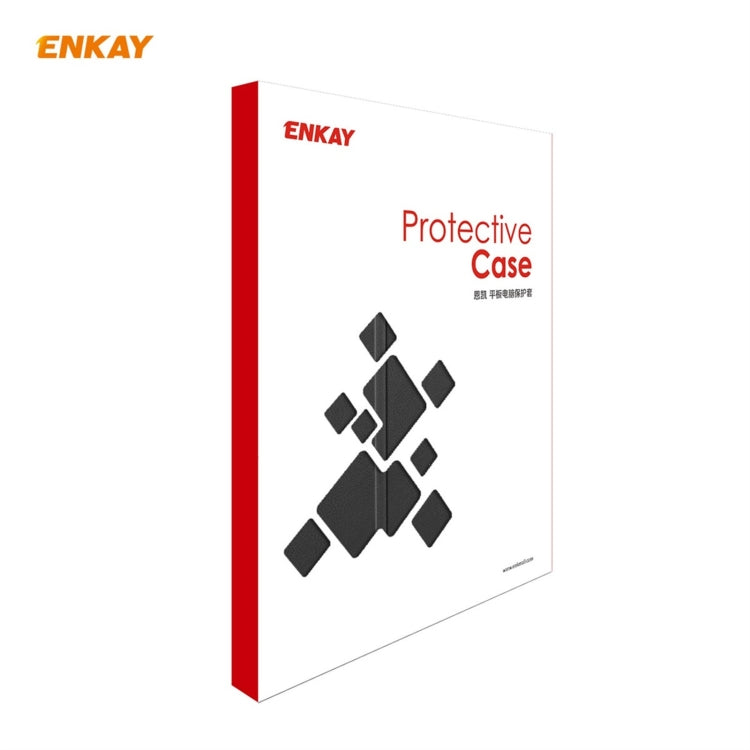 ENKAY Smart Case in pelle PU + plastica con supporto a tre pieghe per Amazon Fire HD 10/10 Plus (2021), For Amazon Fire HD 10 / 10 Plus (2021)
