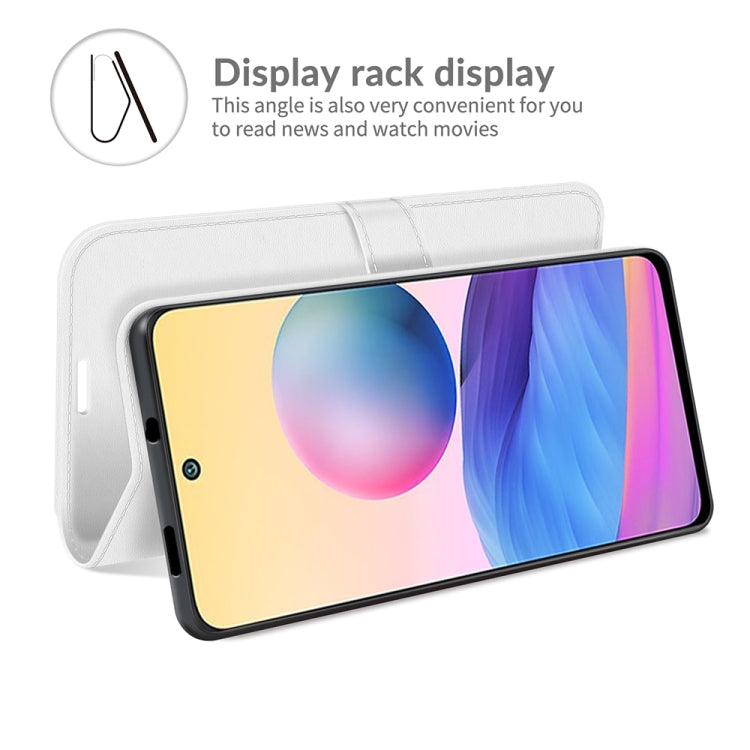 Per Xiaomi Redmi Note 10 5G R64 Texture Custodia protettiva a vibrazione orizzontale singola con supporto e slot per schede e portafogli e cornice per foto, For Xiaomi Redmi Note 10 5G