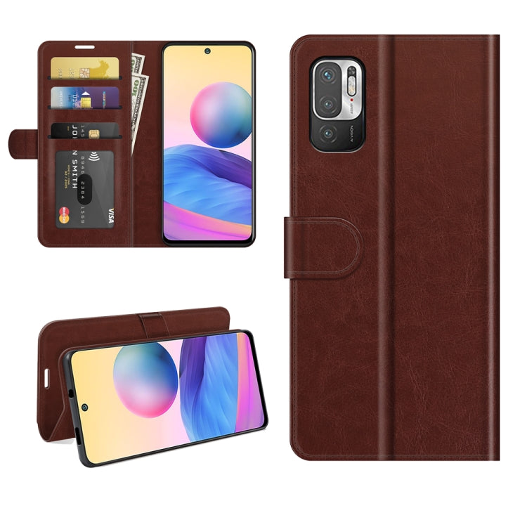 Per Xiaomi Redmi Note 10 5G R64 Texture Custodia protettiva a vibrazione orizzontale singola con supporto e slot per schede e portafogli e cornice per foto, For Xiaomi Redmi Note 10 5G