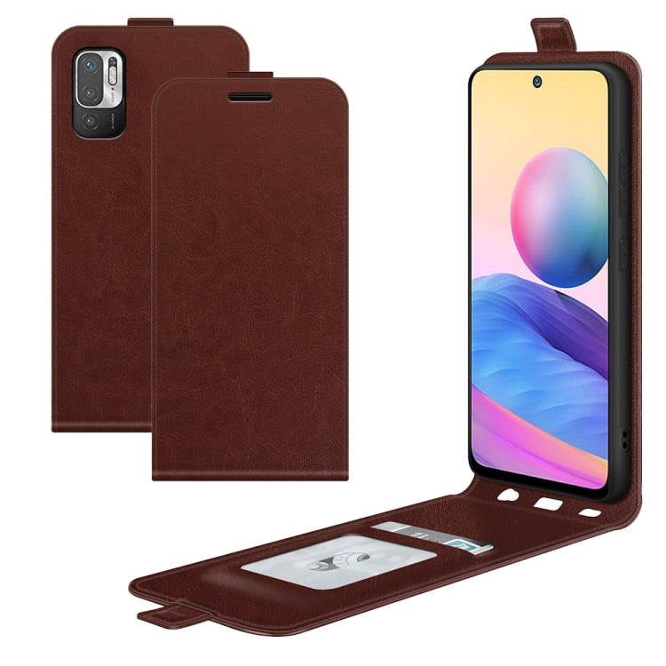 Per Xiaomi Redmi Note 10 5G R64 Texture Custodia protettiva in pelle a vibrazione verticale singola con slot per schede e cornice per foto, For Xiaomi Redmi Note 10 5G