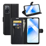 Per OPPO A55 5G Litchi Texture Custodia protettiva a vibrazione orizzontale con supporto e slot per schede e portafoglio, For OPPO A55 5G