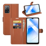 Per OPPO A55 5G Litchi Texture Custodia protettiva a vibrazione orizzontale con supporto e slot per schede e portafoglio, For OPPO A55 5G