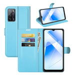 Per OPPO A55 5G Litchi Texture Custodia protettiva a vibrazione orizzontale con supporto e slot per schede e portafoglio, For OPPO A55 5G