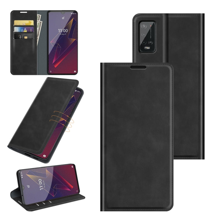 Per Wiko Power U20 Custodia in pelle con ventosa magnetica per affari retro-pelle con supporto, slot per carte e portafoglio, For Wiko Power U20