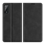 Per Wiko Power U20 Custodia in pelle con ventosa magnetica per affari retro-pelle con supporto, slot per carte e portafoglio, For Wiko Power U20