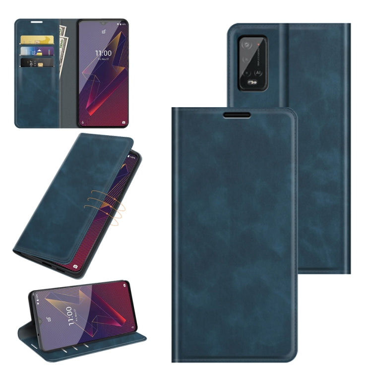 Per Wiko Power U20 Custodia in pelle con ventosa magnetica per affari retro-pelle con supporto, slot per carte e portafoglio, For Wiko Power U20