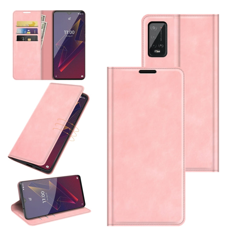 Per Wiko Power U20 Custodia in pelle con ventosa magnetica per affari retro-pelle con supporto, slot per carte e portafoglio, For Wiko Power U20