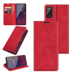 Per Wiko Power U20 Custodia in pelle con ventosa magnetica per affari retro-pelle con supporto, slot per carte e portafoglio, For Wiko Power U20