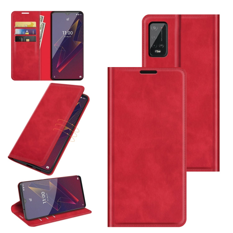 Per Wiko Power U20 Custodia in pelle con ventosa magnetica per affari retro-pelle con supporto, slot per carte e portafoglio, For Wiko Power U20