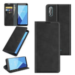 Per Wiko Y51 Custodia in pelle con ventosa magnetica per affari retro-pelle con supporto, slot per schede e portafoglio, For Wiko Y51