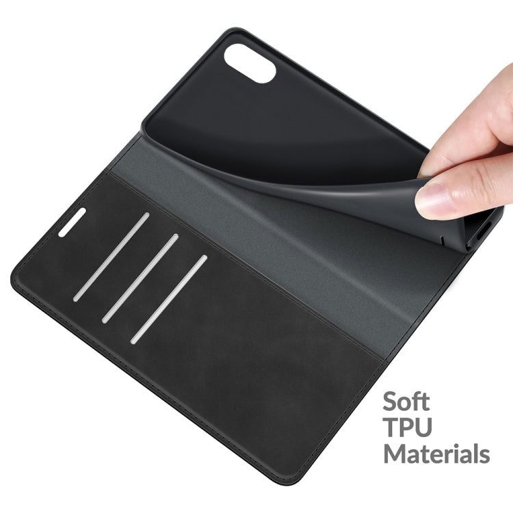 Per Wiko Y51 Custodia in pelle con ventosa magnetica per affari retro-pelle con supporto, slot per schede e portafoglio, For Wiko Y51