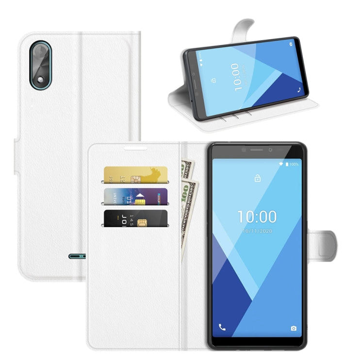 Per Wiko Y51 Litchi Texture Custodia protettiva a vibrazione orizzontale con supporto e slot per schede e portafoglio, For Wiko Y51