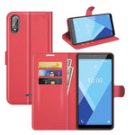 Per Wiko Y51 Litchi Texture Custodia protettiva a vibrazione orizzontale con supporto e slot per schede e portafoglio, For Wiko Y51
